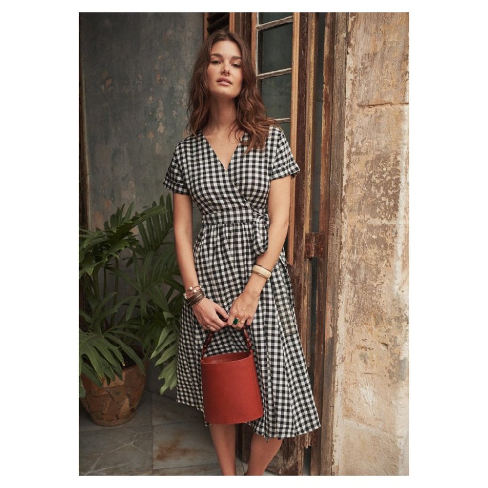 Sezane Marielle midi wrap dress